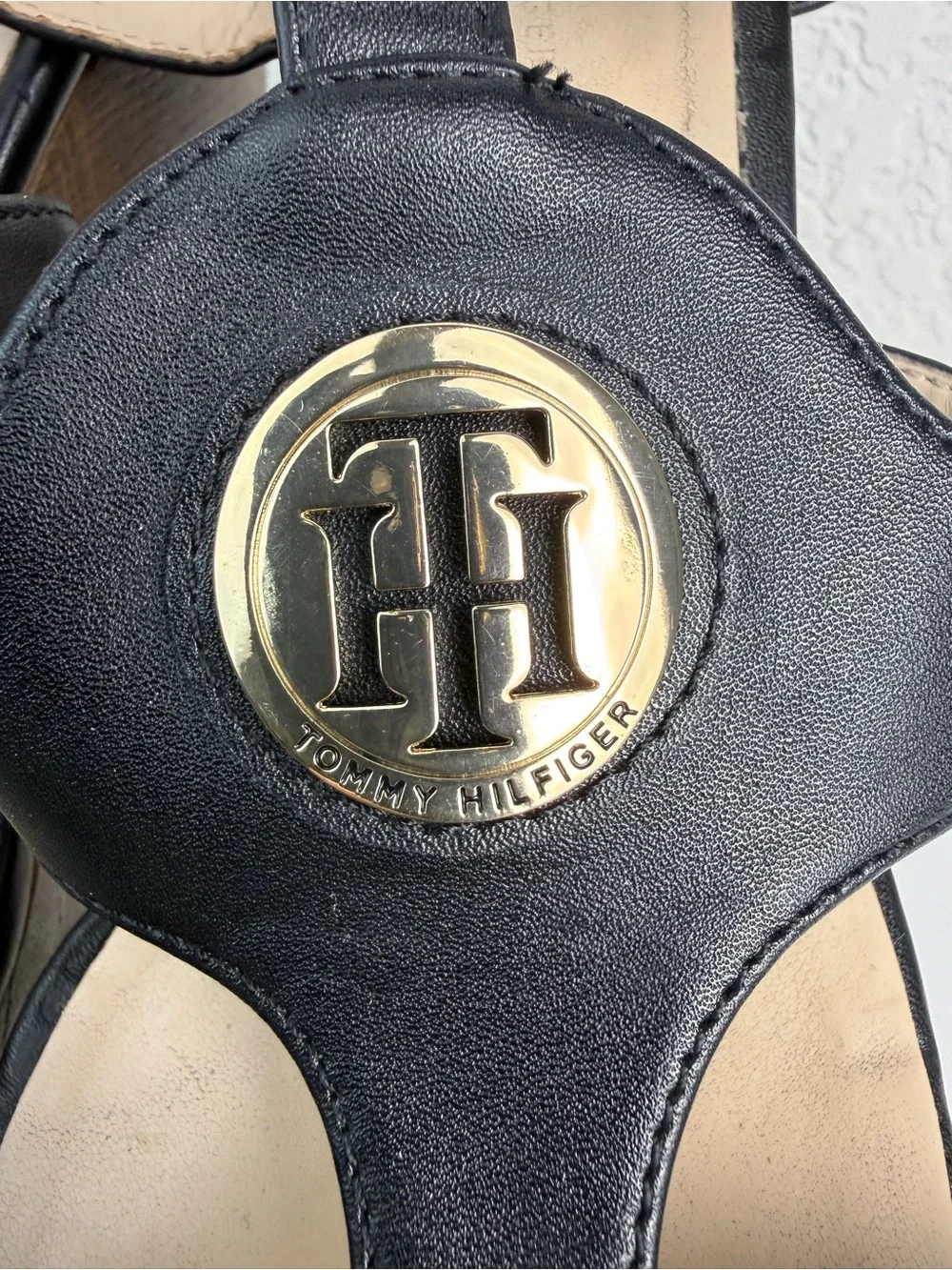 Tommy Hilfiger | Kaydin | Platform Wedge Sandals | Black | 9.5M